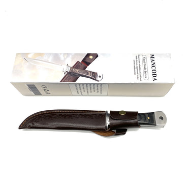 MANCODA Fixed blade knives 13cm Blade Fixed Blade Knives 200g With Leather Sheath And Wood Handle