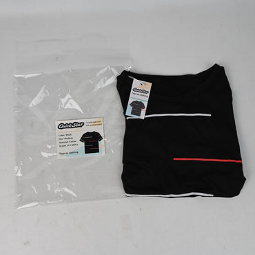 QuickStar Tops as Clothing Black Short Sleeve Top Breathable Fabric Comfortable Fit for Everyday Wear