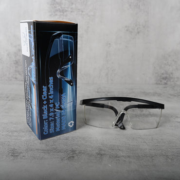 H helmelkin Protective Glasses Safety Goggles Protective Eyewear Impact Resistant Clear Lens Lightweight