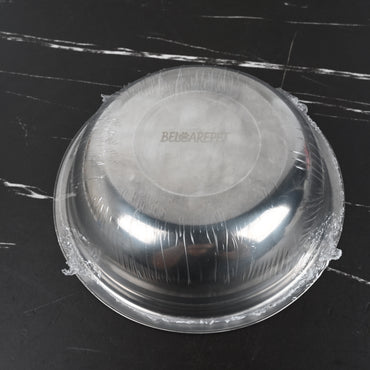 BELCAREPET Stainless Steel Bowl Silver Rust Resistant Dishwasher Safe for Soup Salad Mixing Home Kitchen