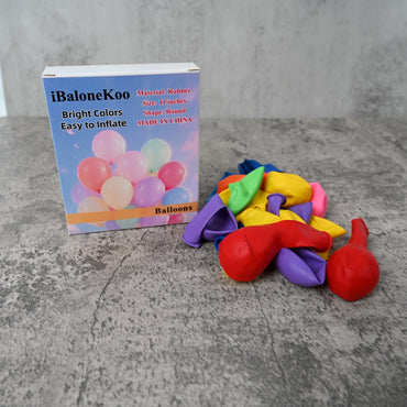 iBaloneKoo Balloons Round Rubber Balloons for Parties and Celebrations Durable Stretch Friendly for Birthday Wedding and Event Decor