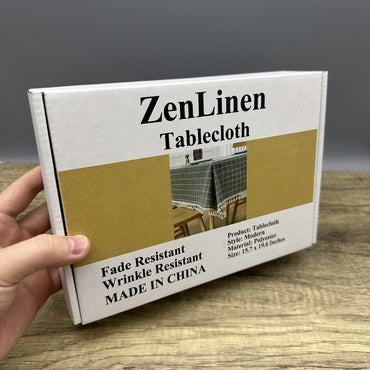 ZenLinen Grey Tablecloth - Waterproof Table Cover for Dining, Kitchen & Outdoor Parties