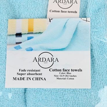 ARDARA HOME Premium Cotton Face Towels Ultra Soft Extra Absorbent Quick Dry Facial Washcloths for Daily Skincare
