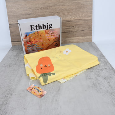 Ethhjg Soft Twin Flat Bed Sheets Premium Comfort & Easy Care Durable Bedding for Cozy Sleep