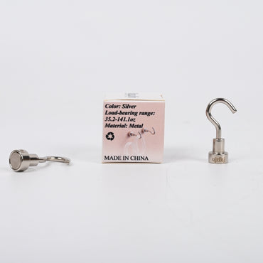 ujrfnj 2-Pack Magnetic Metal Hooks Heavy Duty Magnetic Hooks with Strong Adhesion