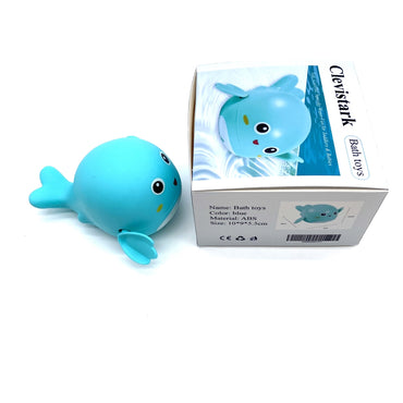 Clevistark Bath toys Blue Aquatic Themed ABS Plastic 10*9*5.5 Centimeter Friendly Smile Bath Toys