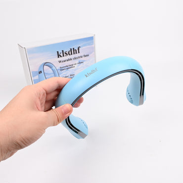 klsdhf Blue Neck Hanging Bladeless Wearable Electric Fans with USB Charging