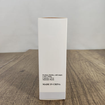 QUHEICL Empty 1 fl oz White Cosmetic Sample Bottles, sold empty - Durable, Travel-Friendly, Easy to Refill