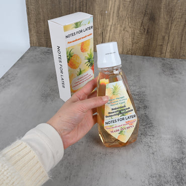 NOTES FOR LATER Fresh Pineapple Flavor Non-Medicated Mouth Washes - Fluoride & Probiotic Oral Rinse for Daily Fresh Breath & Healthy Teeth