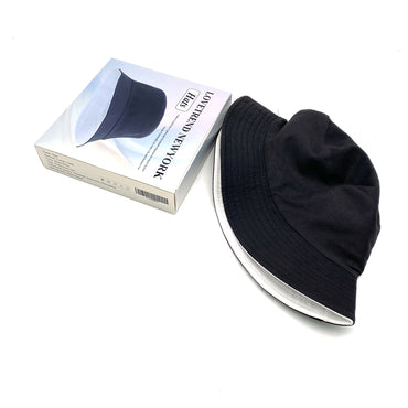 LOVETREND NEWYORK Hats Black & White Cotton Cloth Reversible Double-Sided Fisherman Hat Sunshade Sunscreen Decorative Dome Hats