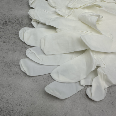 NifengJieyi Disposable Latex Gloves, Powder Free, Medical Grade, Medium Size (Box of 100)