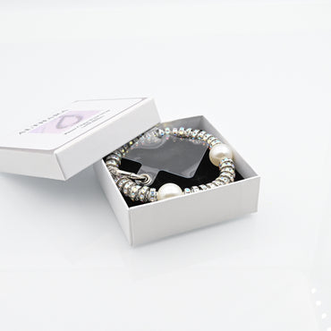 ALTHARA Phone Chain Wrist Strap - Elegant White Pearl Diamond Bracelet Decorative Charms