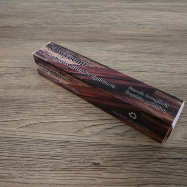 Slowyoomi Walnut Wood Price Tag Stand Wooden Holders for Signboards, Bakery and Café Menu Displays