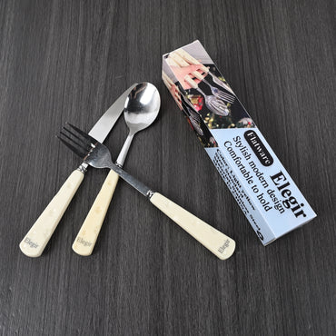 Elegir Flatware Stainless Steel Cutlery Set Forks Knives Spoons Durable Modern Design Dishwasher Safe Comfortable Grip