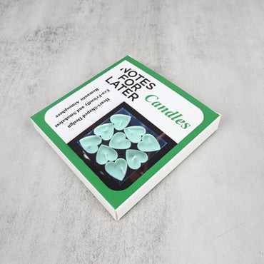 NOTES FOR LATER Heart-Shaped Confession Candles Green Romantic Candle for Gift & Evening Ambiance