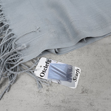 Otclefg Gray Cashmere Scarf Simple Elegant Large Cashmere Scarfs Warm Luxurious Scarfs for Women and Men