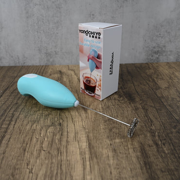 永昌玺业 YONGCHIYE Electric Kitchen Mixers Peacock Blue Electric Milk Frother Durable PP and Stainless Steel Quick Frothing Easy to Use