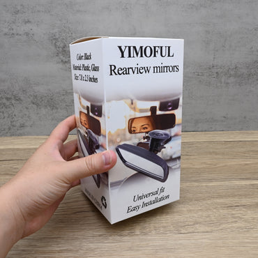 YIMOFUL Car Rearview Mirrors Interior Wide Angle Mirror with 360 Degree Rotation and Suction Cup Mount