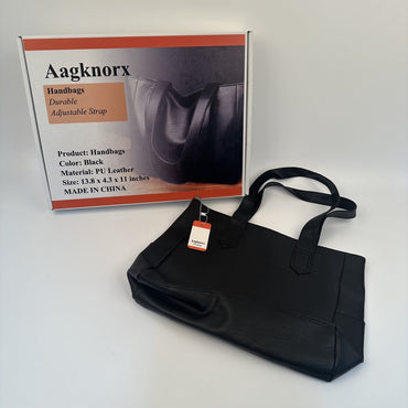 Aagknorx Elegant Leather Handbag – Premium Genuine Leather, Spacious Compartment, and Timeless Design