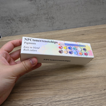 NPCtonerresetchips Professional Artist Pigments Set 12 Pure Color Pigments for Painting Mixed Media Art and Crafts