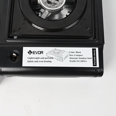 VEVOR Portable Stoves Portable Energy Saving Gas Stove Black Lightweight High Efficiency Quick Heating for Outdoor Camping