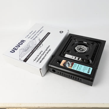 VEVOR Portable Camping Gas Stove Cassette Burner Compact Lightweight Automatic Ignition Stainless Steel for Outdoor Cooking