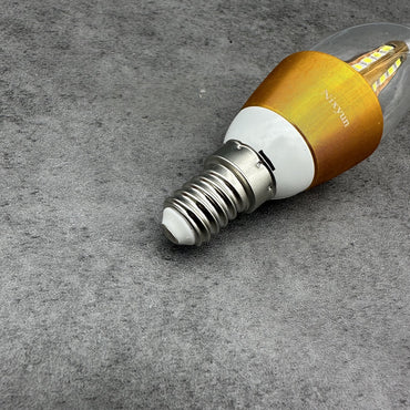 Nixyun Gold LED Candle Bulb Chandelier: Elegant Lamp Bulbs for a Luxurious, Warm Ambiance in Your Home