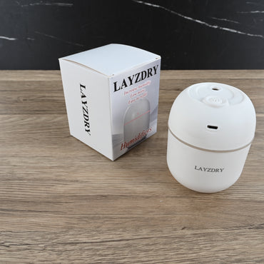 LAYZDRY Mini Humidifier Small Droplet White Compact Quiet for Desk Nightstand Auto Shut Off