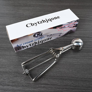 Cbytzhjqone Stainless Steel Ice Cream Scoop Medium Size Durable Scooper for Frozen Treats