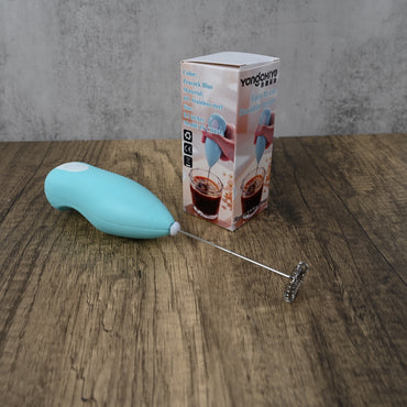 永昌玺业 YONGCHIYE Electric Kitchen Mixers Peacock Blue Electric Milk Frother Durable PP and Stainless Steel Quick Frothing Easy to Use