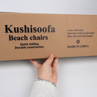 Kushisoofa Portable Folding Beach Chairs with Backrest for Camping, Fishing and Outdoor Activities