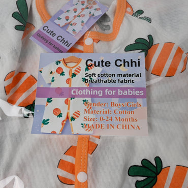Cute Chhi Clothing for Babies Soft Cotton Baby Outfit Unisex Cozy Easy to Wear