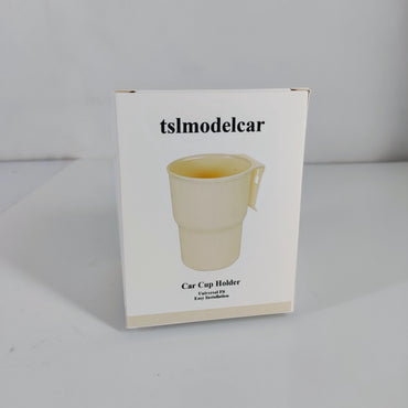 tslmodelcar Beige Car Cup Holder for Beverages, Bottles, Coffee, and Travel Mugs – Universal Fit and Easy Installation