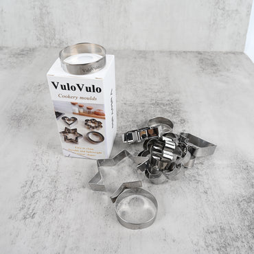 VuloVulo Stainless Steel Cookery Moulds Durable Baking & Cooking Molds for Kitchen, Easy Clean Lightweight