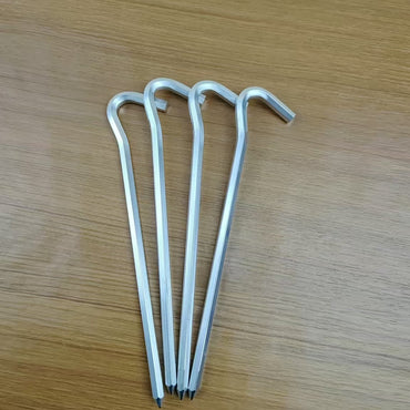 SDYHTS Tent pegs of metal outdoor thicker and longer stainless steel pegs canopy pegs fixer tent camping steel pegs beach camping wind rope