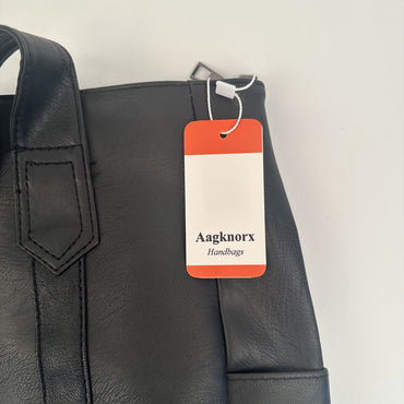 Aagknorx Elegant Leather Handbag – Premium Genuine Leather, Spacious Compartment, and Timeless Design