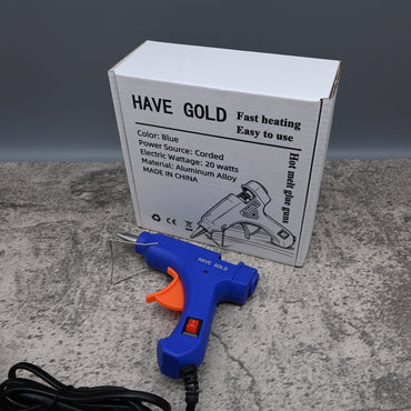 HAVE GOLD Hot Melt Glue Guns 20 Watt Corded Electric Blue High Strength Bonding Quick Heat