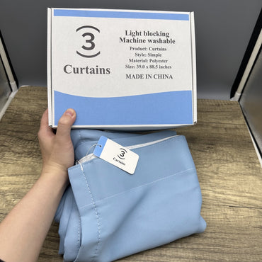 3 Blackout Curtains - Light Blocking Window Drapes for Bedroom and Living Room