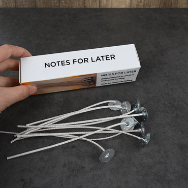 NOTES FOR LATER Eco-Friendly HTP-52 Candle Wicks for Lighting - High-Performance Cotton Wicks for Clean
