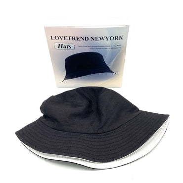 LOVETREND NEWYORK Hats Black & White Cotton Cloth Reversible Double-Sided Fisherman Hat Sunshade Sunscreen Decorative Dome Hats