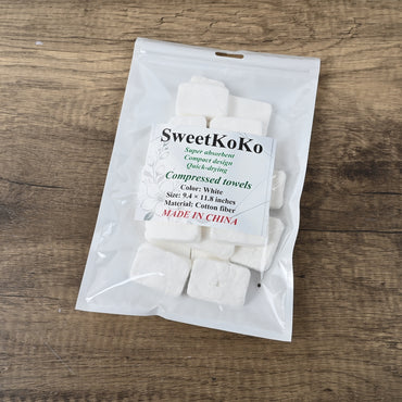 SweetKoKo Compressed Towel Thickened Bath Towel Expands with Water Ultra Absorbent