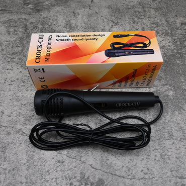 CROCK-CHJ KTV Wired Microphone Dynamic Vocal Mic for Singing Karaoke Home Party