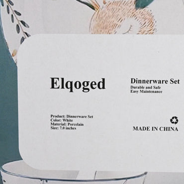 Elqoged Elegant Porcelain Dishes - The Perfect Addition for Every Dining Occasion, Adding Style andistication to Your Table Setting