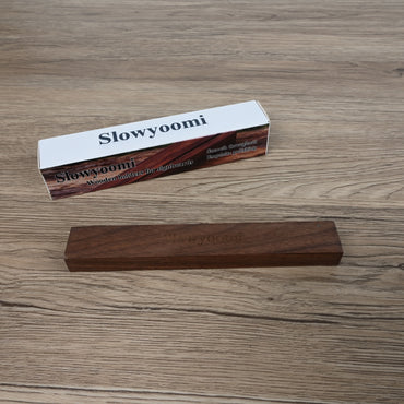 Slowyoomi Walnut Wood Price Tag Stand Wooden Holders for Signboards, Bakery and Café Menu Displays