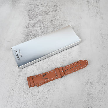 chibang Brown Lychee‑Pattern Leather Watch Strap Fashionable Replacement Band for Women’s Watches