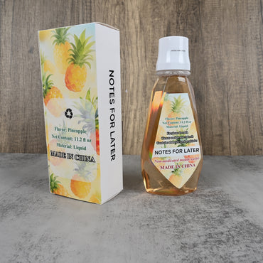 NOTES FOR LATER Fresh Pineapple Flavor Non-Medicated Mouth Washes - Fluoride & Probiotic Oral Rinse for Daily Fresh Breath & Healthy Teeth