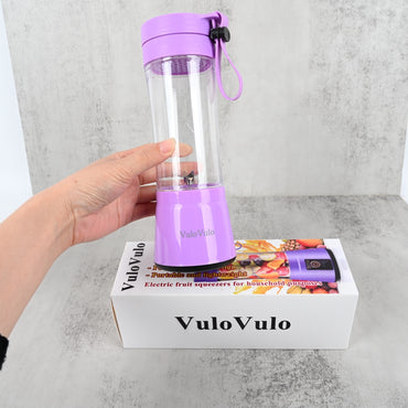 VuloVulo Mini Cyclone Electric Juicer 6-Blade Portable Fruit & Vegetable Juicer for Household Use
