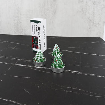NOTES FOR LATER Christmas Tree Candles Festive Holiday Decorative Candles Green Scented Candles for Christmas Decor & Gift
