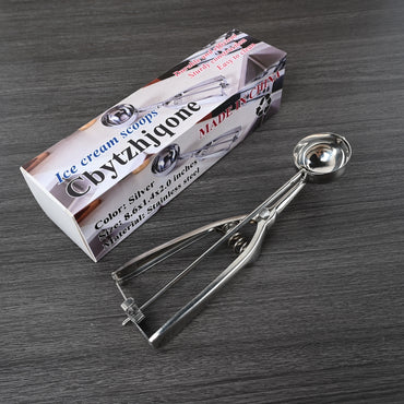 Cbytzhjqone Stainless Steel Ice Cream Scoop Medium Size Durable Scooper for Frozen Treats