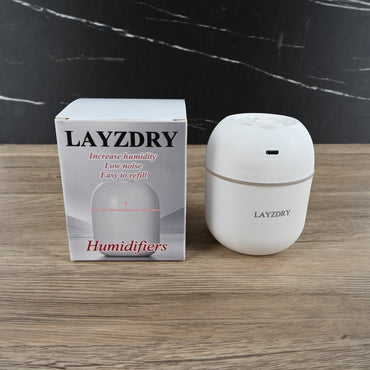 LAYZDRY Mini Humidifier Small Droplet White Compact Quiet for Desk Nightstand Auto Shut Off